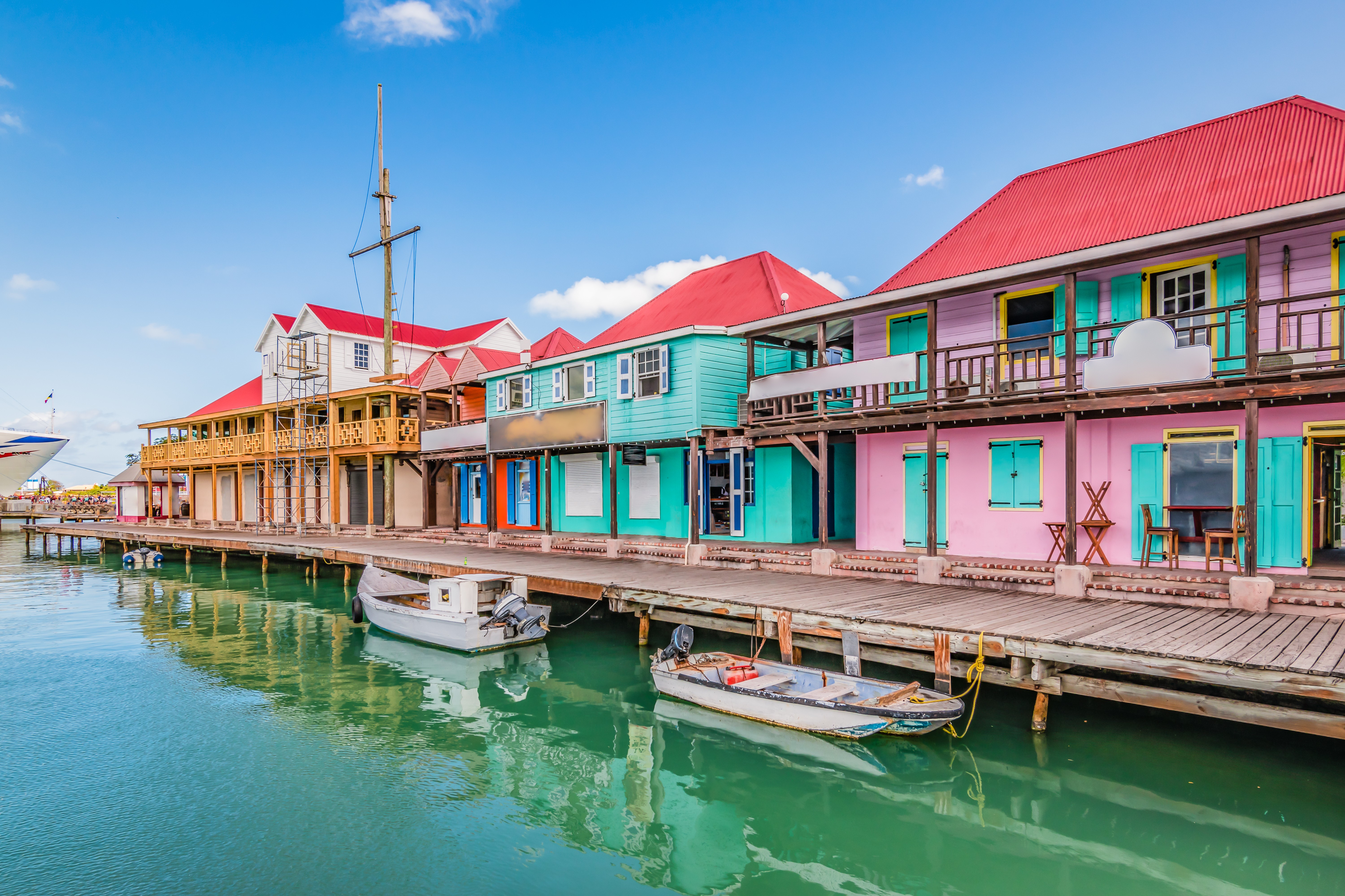 St. John's Antigua seaside pretty houses